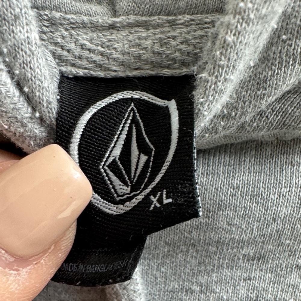Volcom Light Gray Hoodie with Logo Accents - Men’s XL - Picture 3 of 5